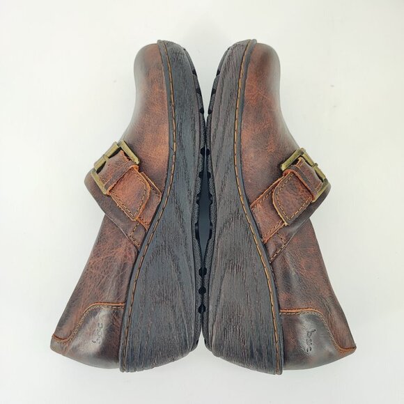 Boc Born Women's Concept Brown Leather Wedge Heels Shoes Size 7.5 - Picture 6 of 8